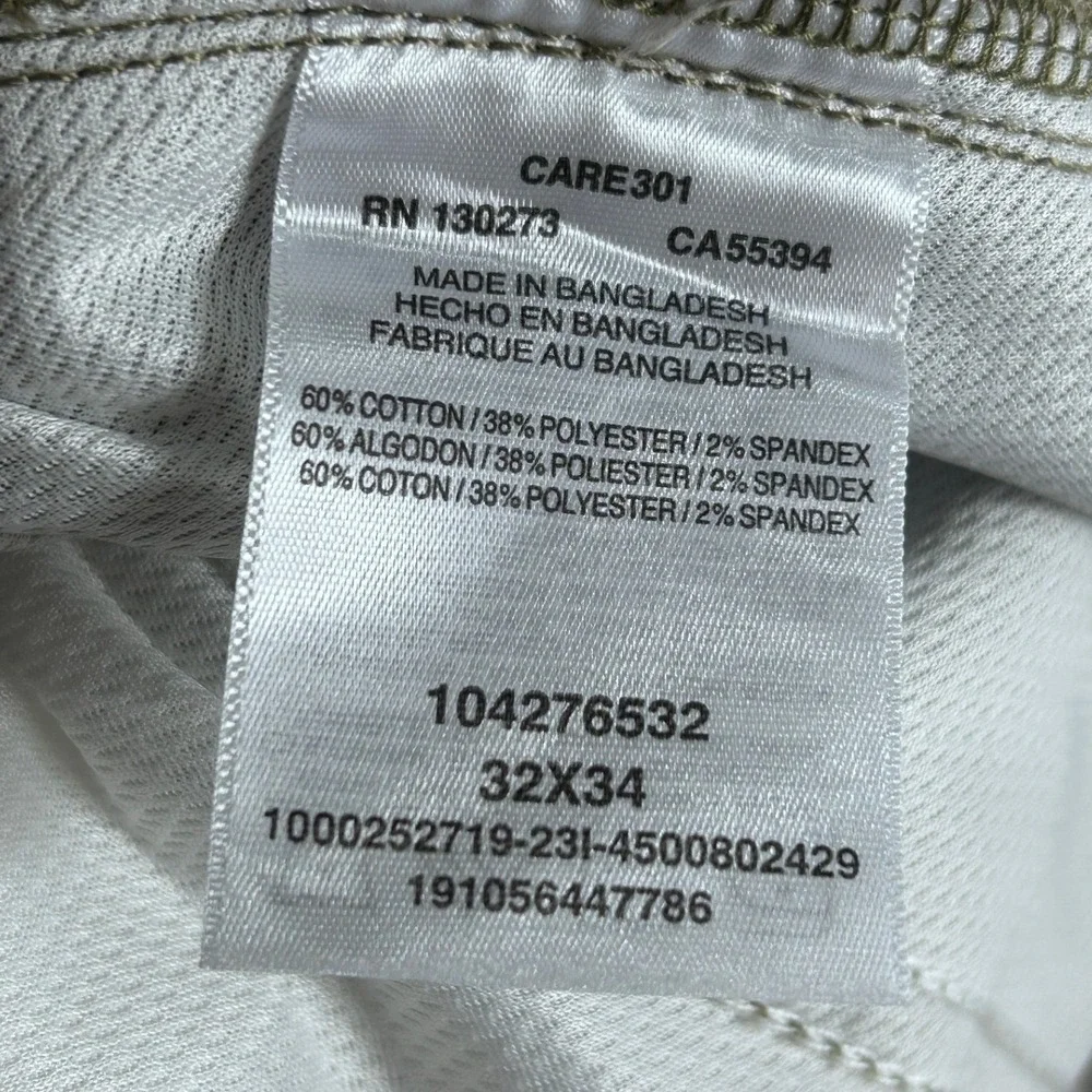 Lee Extreme Motion Relaxed Taper Khaki Pants Mens 32x34 Tan 104276532 NWT